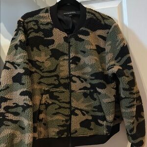 Rock & Republic Green and Black Varsity Bomber Woman’s Size XXL